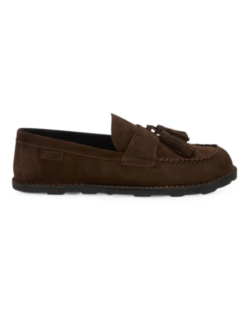 Moschino Loafer aus Wildleder mit Quasten - Braun Braun