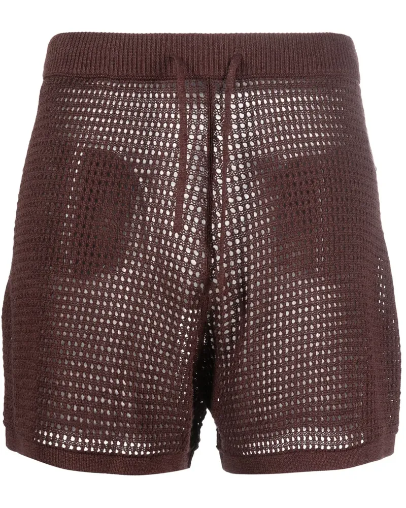 Nanushka Shorts mit Lochstrickmuster - Braun Braun