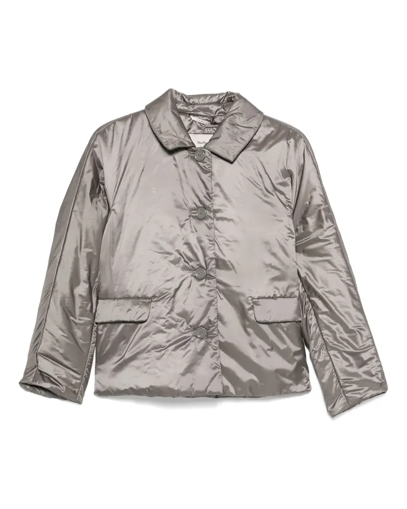 Max Mara Wattierte Green Jacke - Grau Grau
