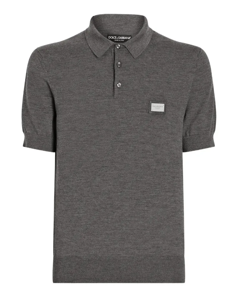 Dolce & Gabbana Poloshirt mit Logo-Detail - Grau Grau