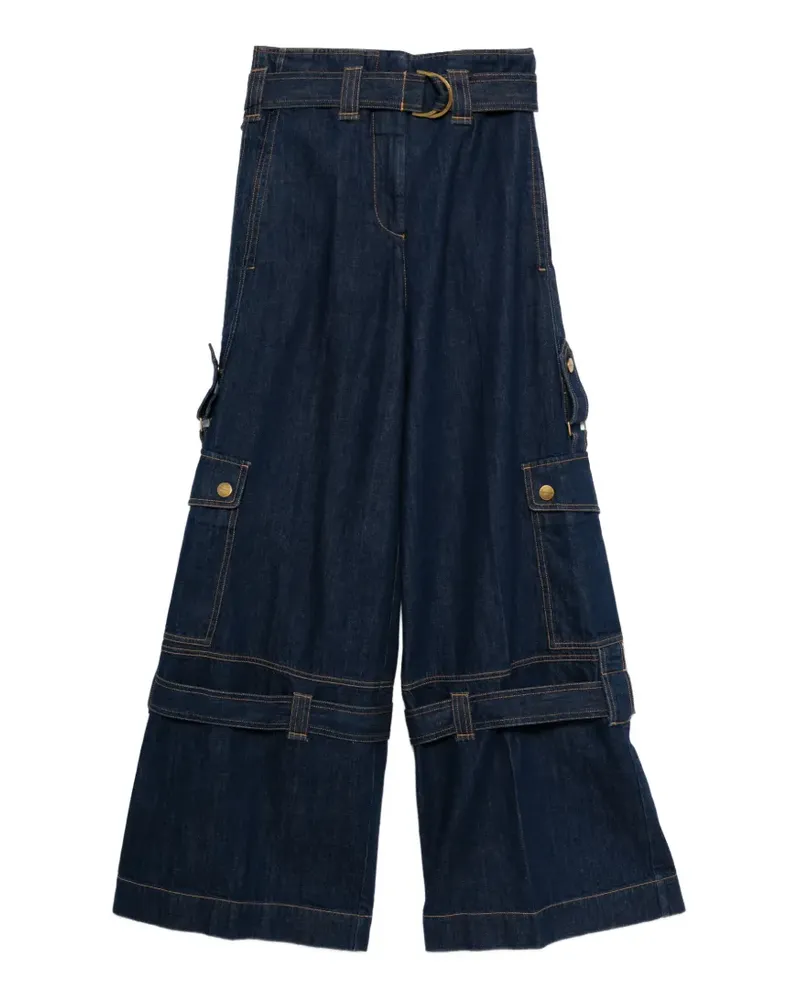 Zimmermann Jeans mit Klappentaschen - Blau Blau