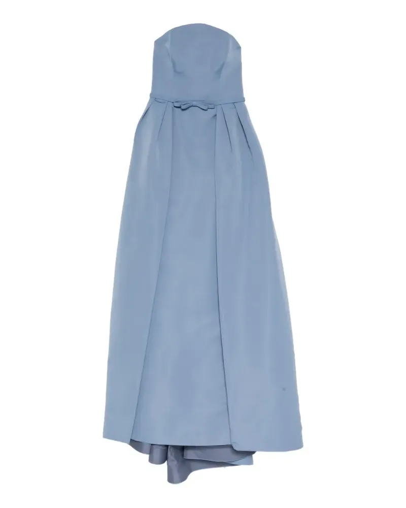 Amsale Schulterfreies Abendkleid mit Schleifen - Blau Blau