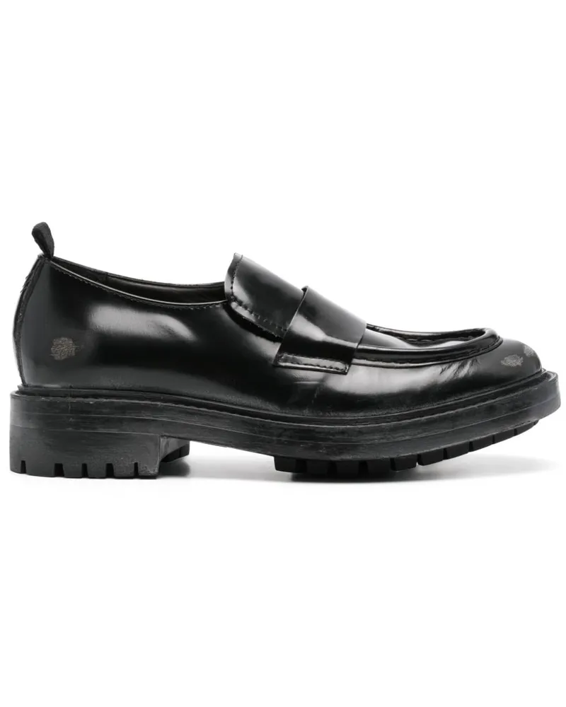 Moma Loafer im Used-Look - Schwarz Schwarz