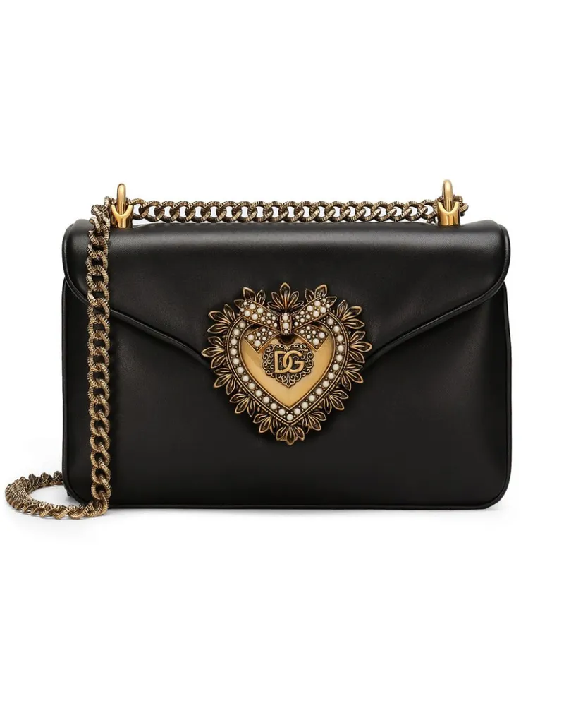 Dolce & Gabbana Mittelgroße Devotion Umhängetasche - Schwarz Schwarz