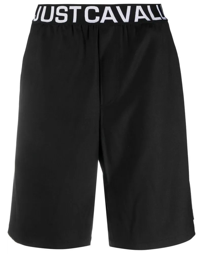 Just Cavalli Shorts mit Logo-Print - Schwarz Schwarz