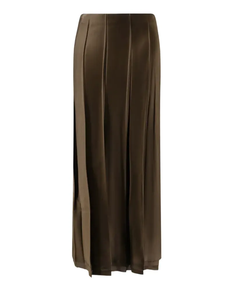 Vince Plissierter Satinrock - Grün Grün