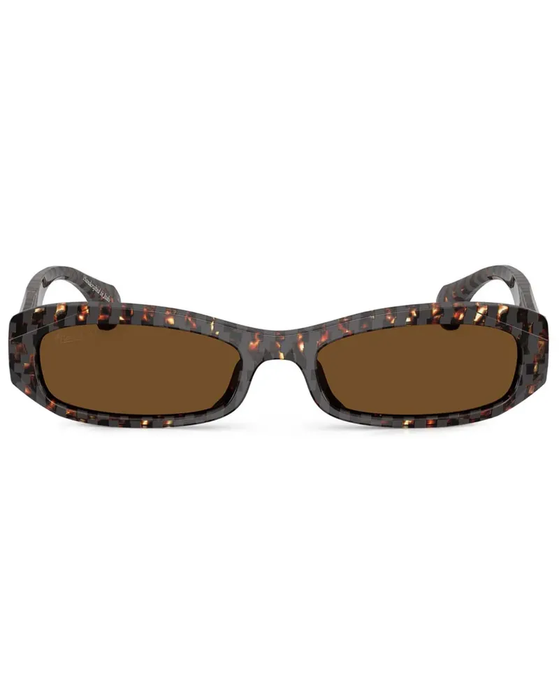Alain Mikli Sonnenbrille mit eckigem Gestell - Braun Braun