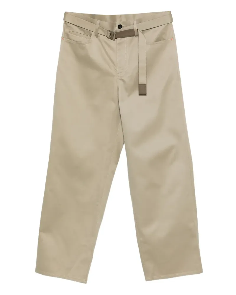 Sacai Hose mit Gürtel - Nude Nude