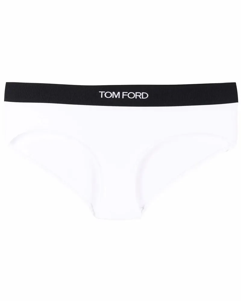 Tom Ford Slip mit Logo-Bund - Weiß Weiß