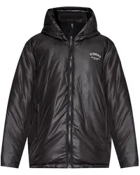 Iceberg Gefütterte Jacke mit Logo-Print Schwarz