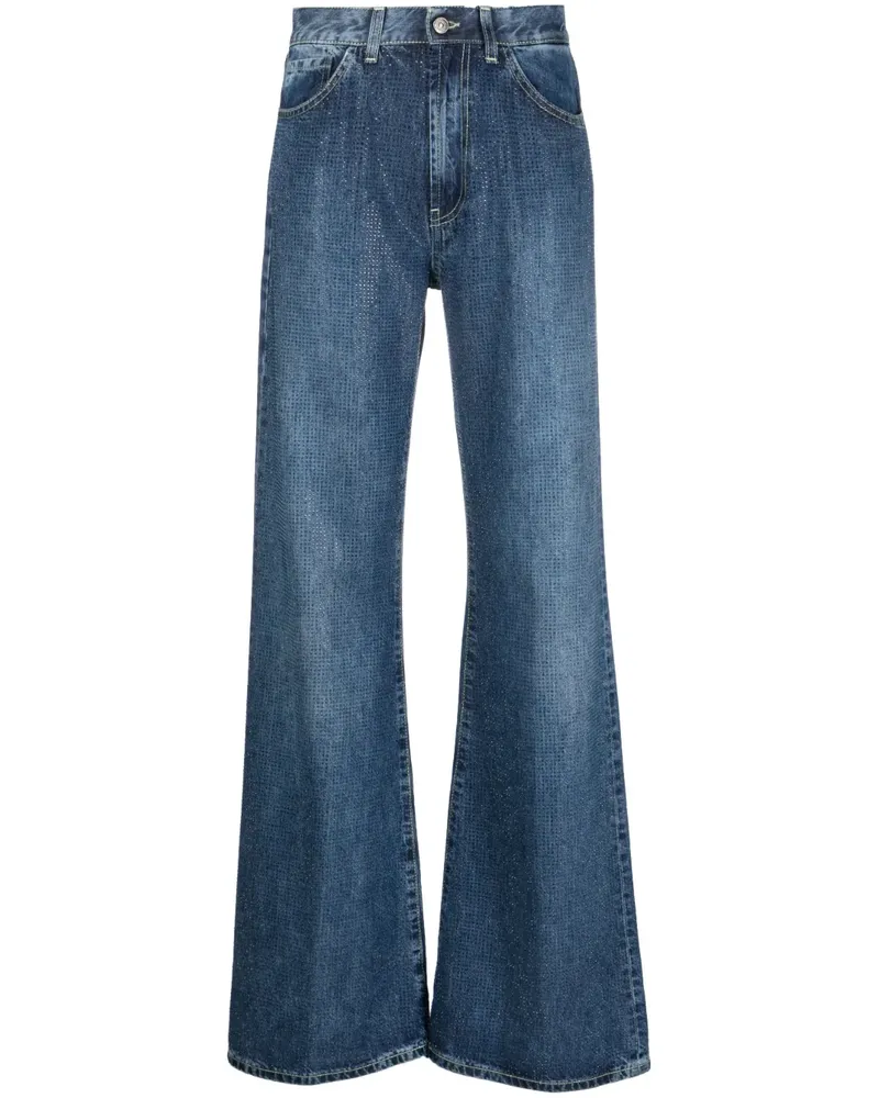 Dondup Tief sitzende Wide-Leg-Jeans - Blau Blau