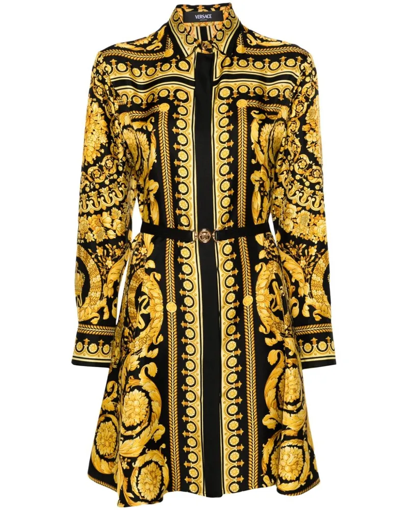 Versace Heitage Kleid mit Barock-Print - Schwarz Schwarz