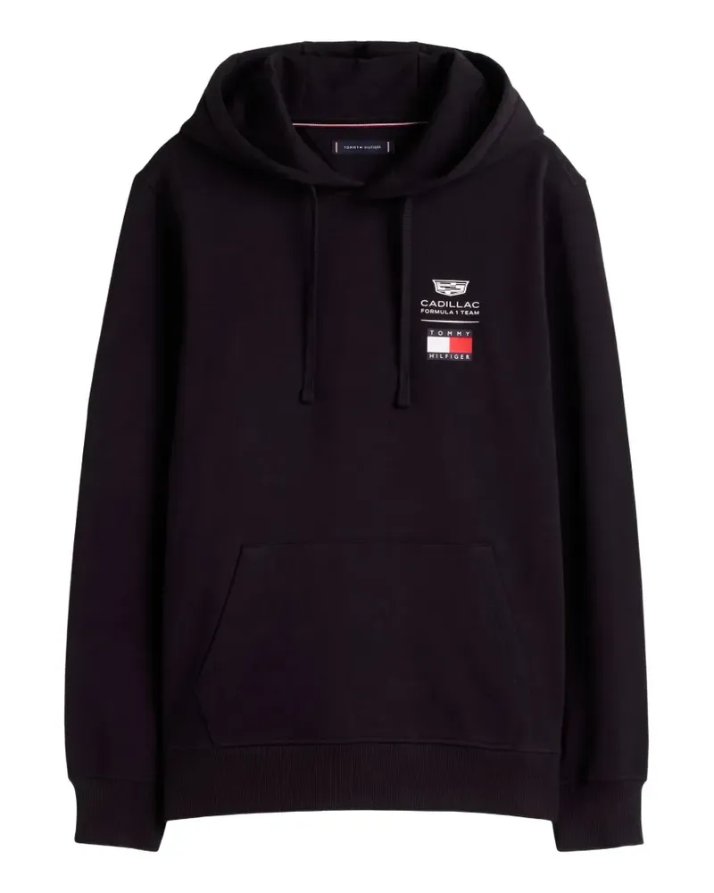 Tommy Hilfiger x Cadillac Formula 1® logo-print hoodie - Schwarz Schwarz