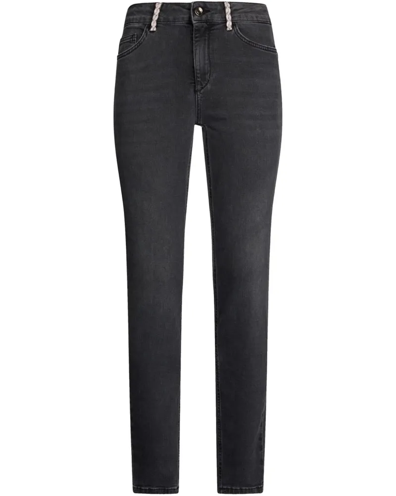 Liu Jo Skinny-Jeans mit Strass - Schwarz Schwarz