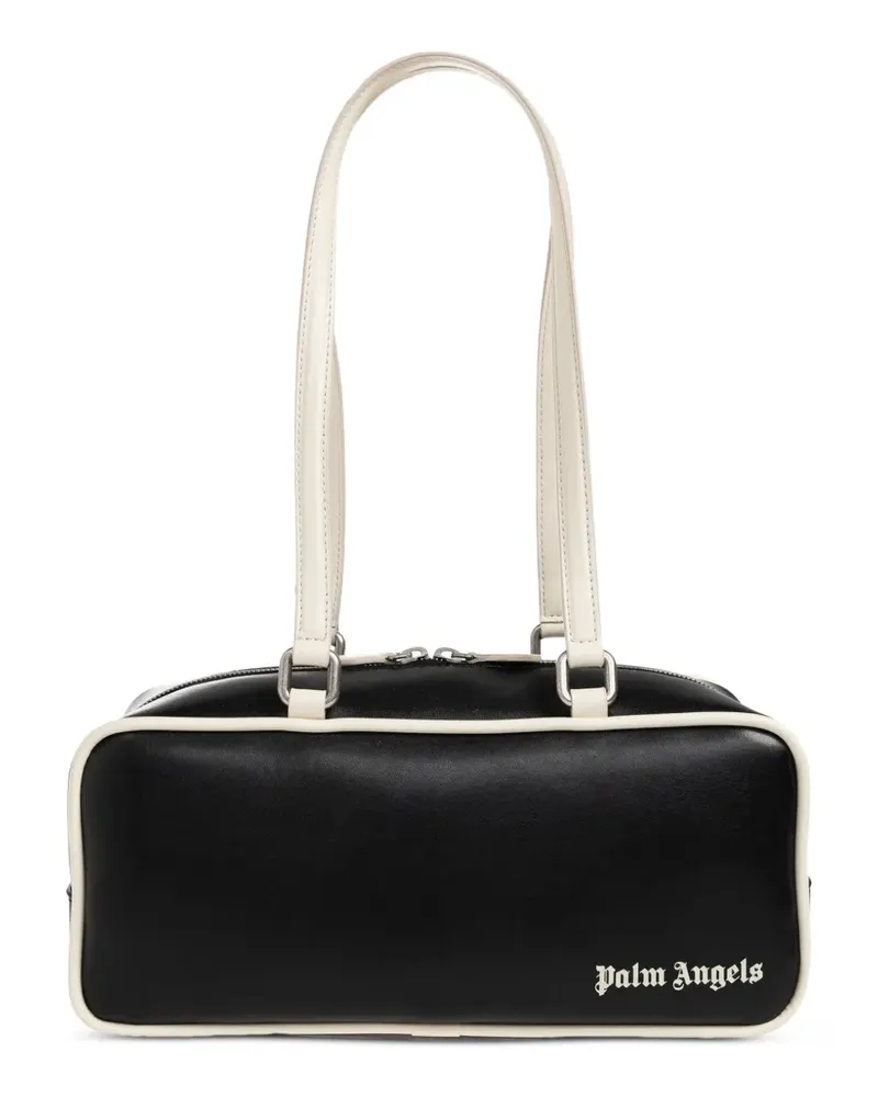 Palm Angels logo-print leather shoulder bag - Schwarz Schwarz