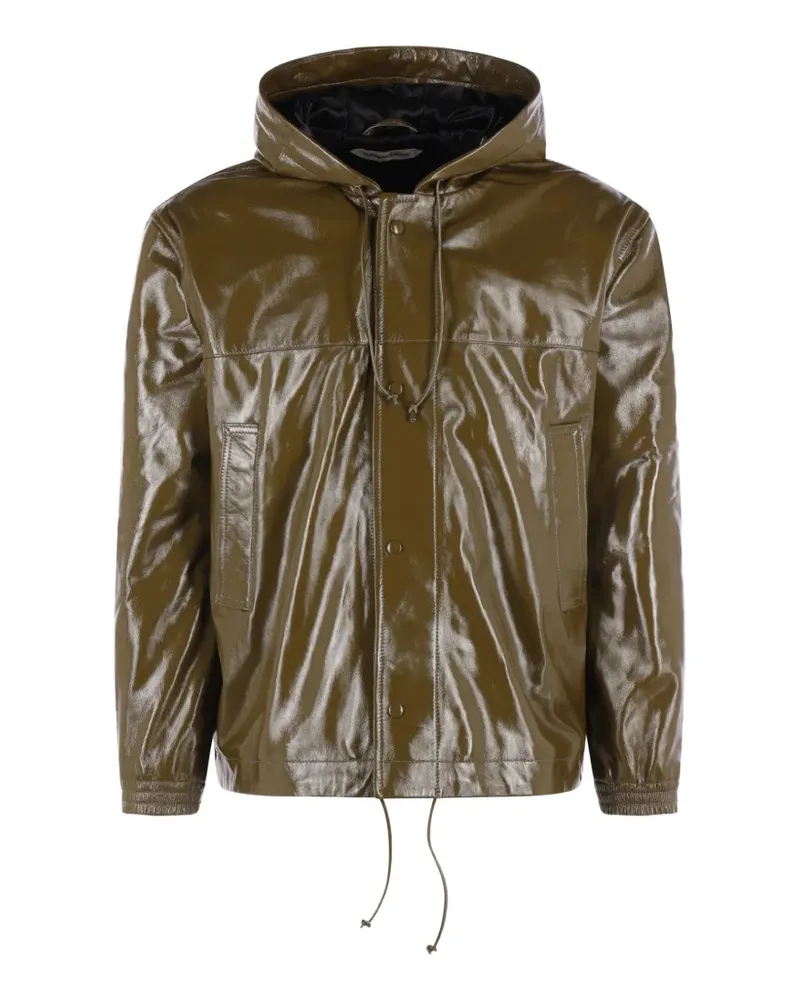 Namacheko Brigham Lederjacke mit Kapuze - Braun Braun