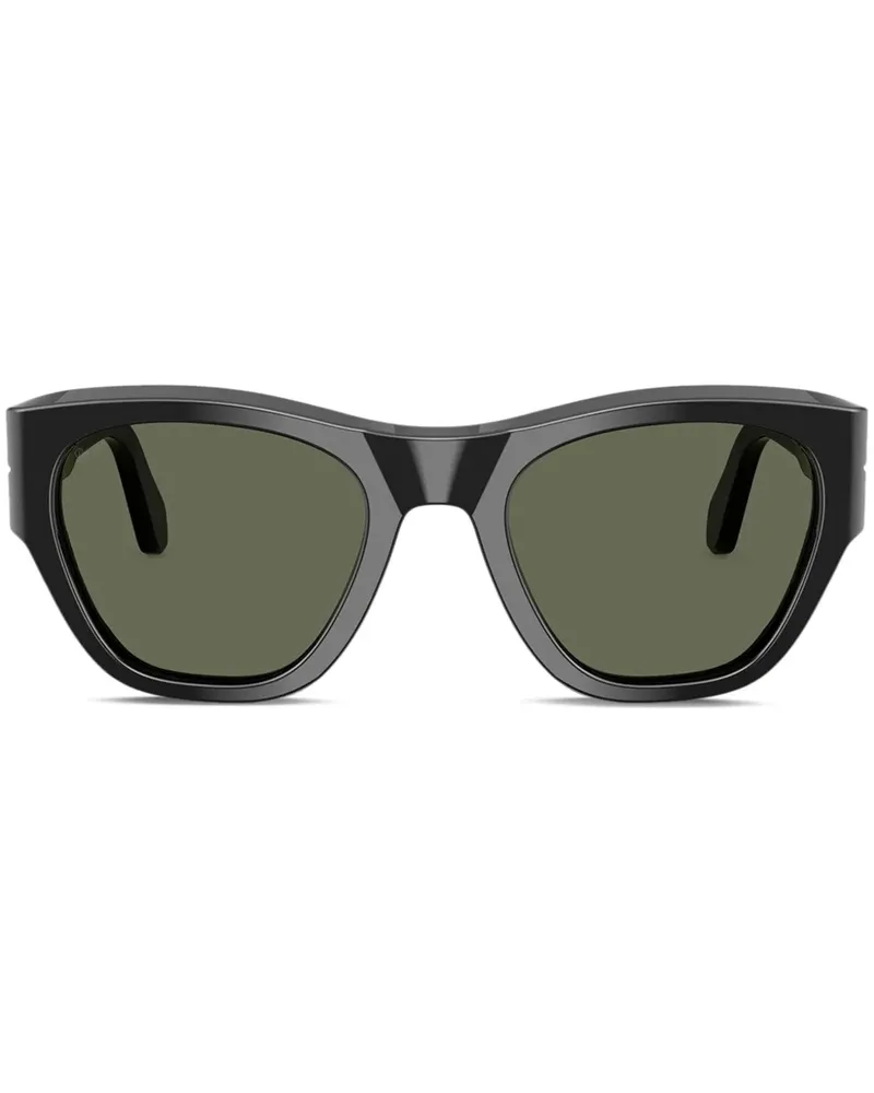 Persol Sonnenbrille mit eckigem Gestell - Schwarz Schwarz