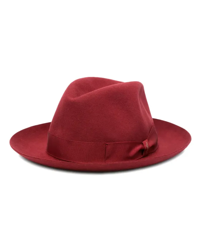 Borsalino Filzhut mit Schleife - Rot Rot