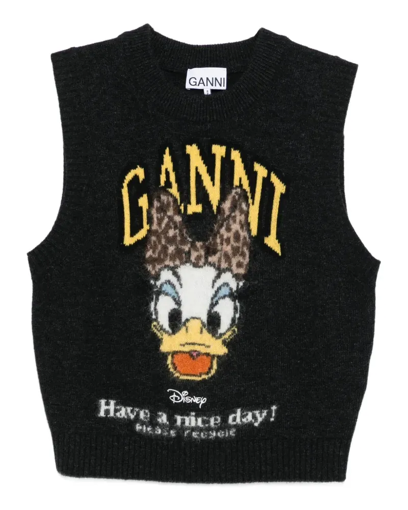 Ganni x Disney Pullunder mit rundem Ausschnitt - Grau Grau