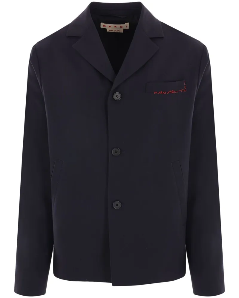 Marni Jacke mit Logo-Stickerei - Blau Blau