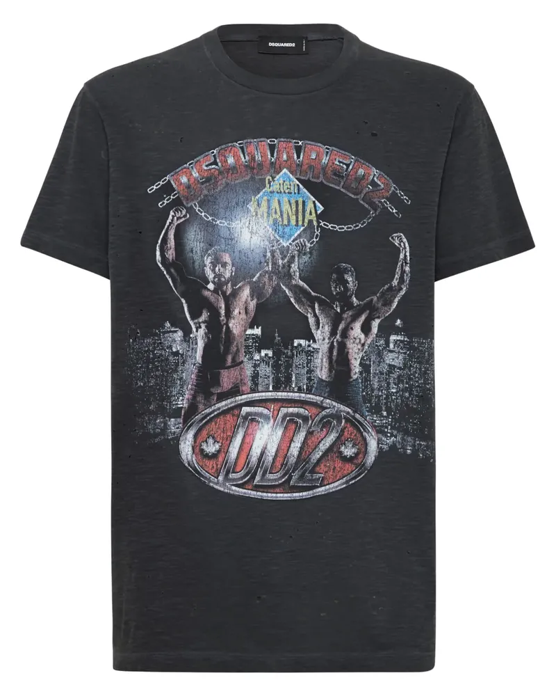 Dsquared2 T-Shirt mit grafischem Print - Schwarz Schwarz