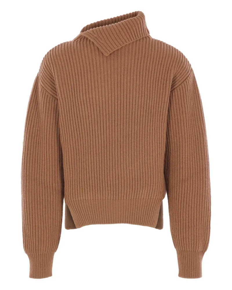 Jil Sander Asymmetrischer Pullover - Braun Braun