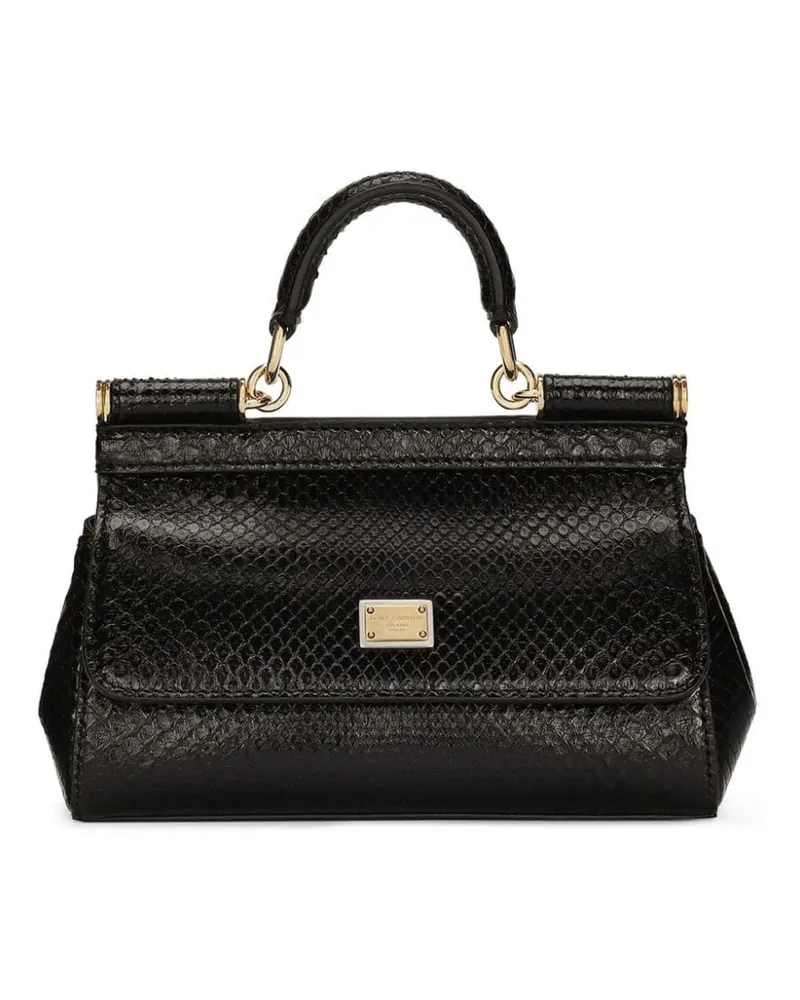 Dolce & Gabbana Kleine Sicily Handtasche - Schwarz Schwarz