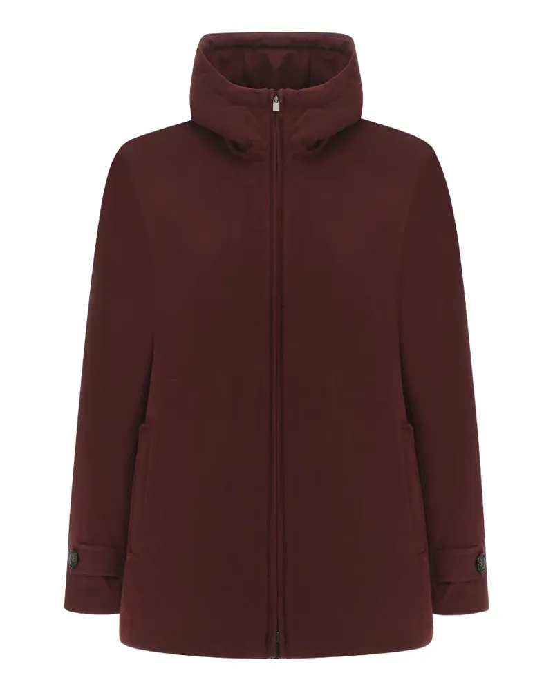 Paul & Shark Kaschmirparka mit Kapuze - Rot Rot