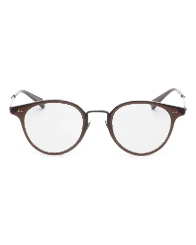 Garrett Leight Runde Marmont Sonnenbrille - Braun Braun