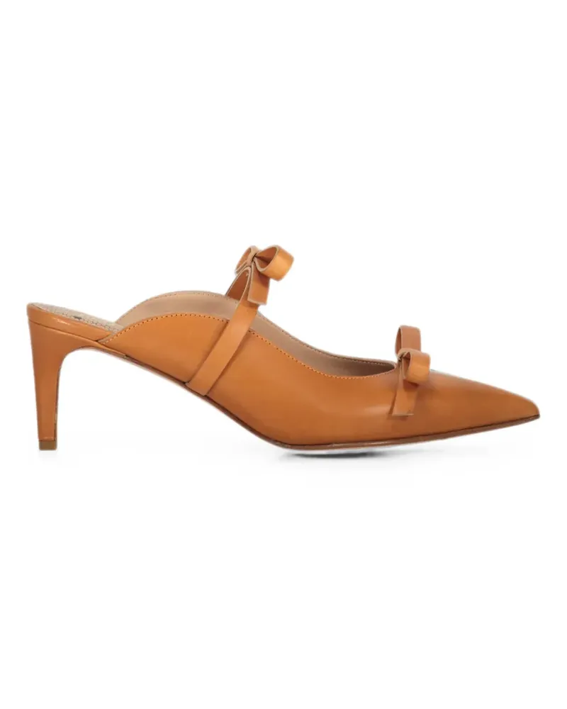 RED Valentino bow-detail pointed-toe mules - Braun Braun