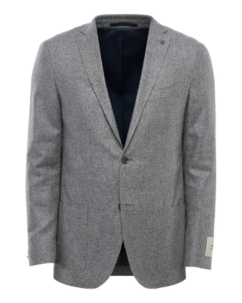 Corneliani single-breasted silk blazer - Grau Grau