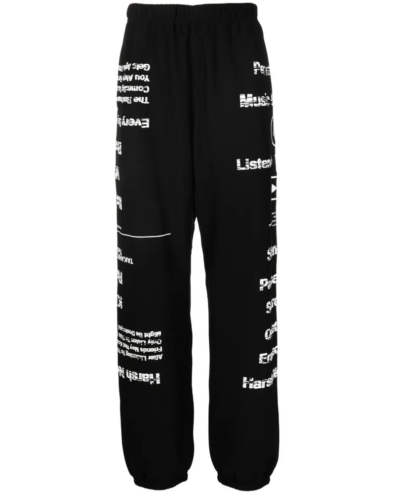 TheSoloIst Jogginghose mit grafischem Print - Schwarz Schwarz