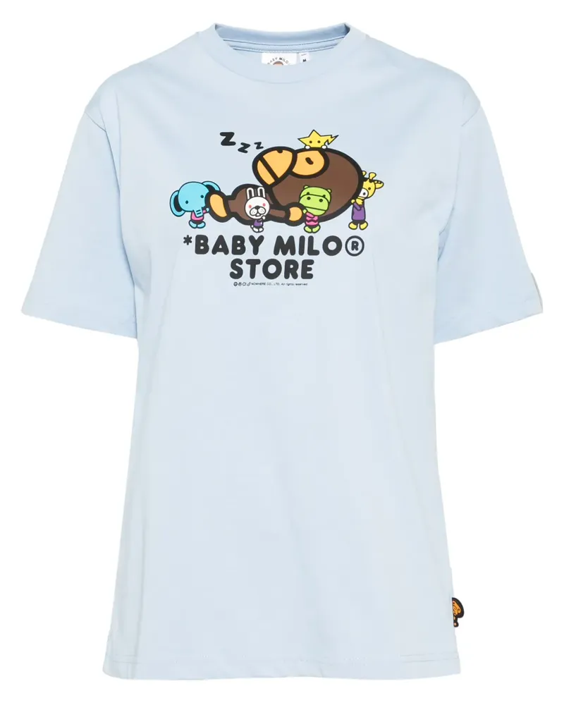 BAPE T-Shirt mit grafischem Print - Blau Blau