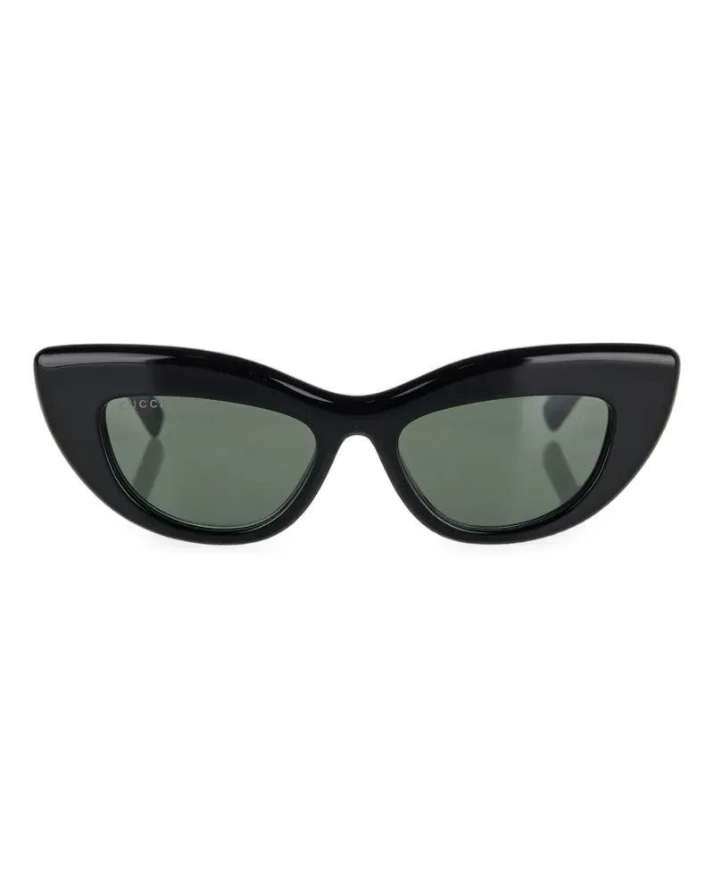 Gucci Cat-Eye-Sonnenbrille mit GG - Schwarz Schwarz