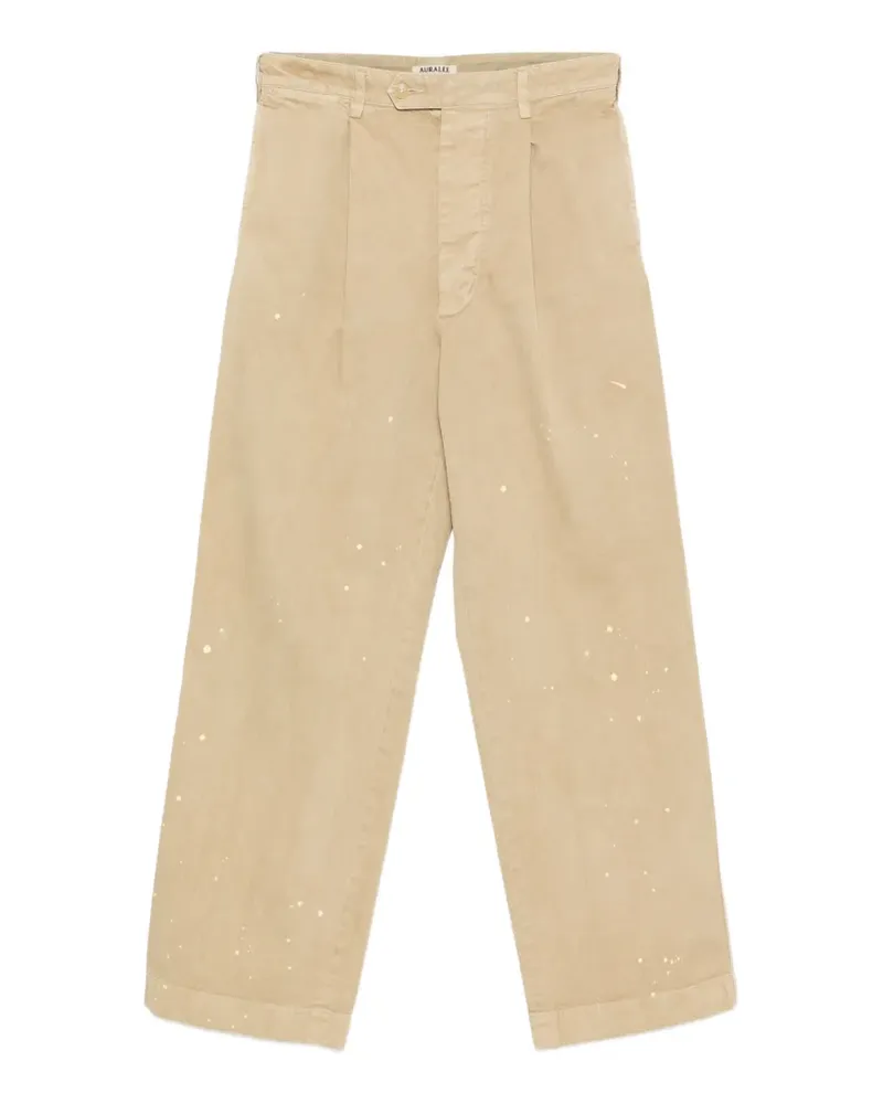 AURALEE Weite Hose mit einem Falten - Nude Nude