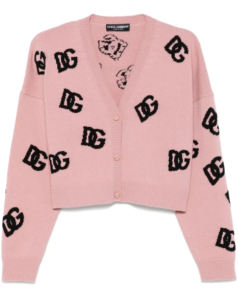 Dolce & Gabbana Cropped-Cardigan mit Logo - Rosa Rosa