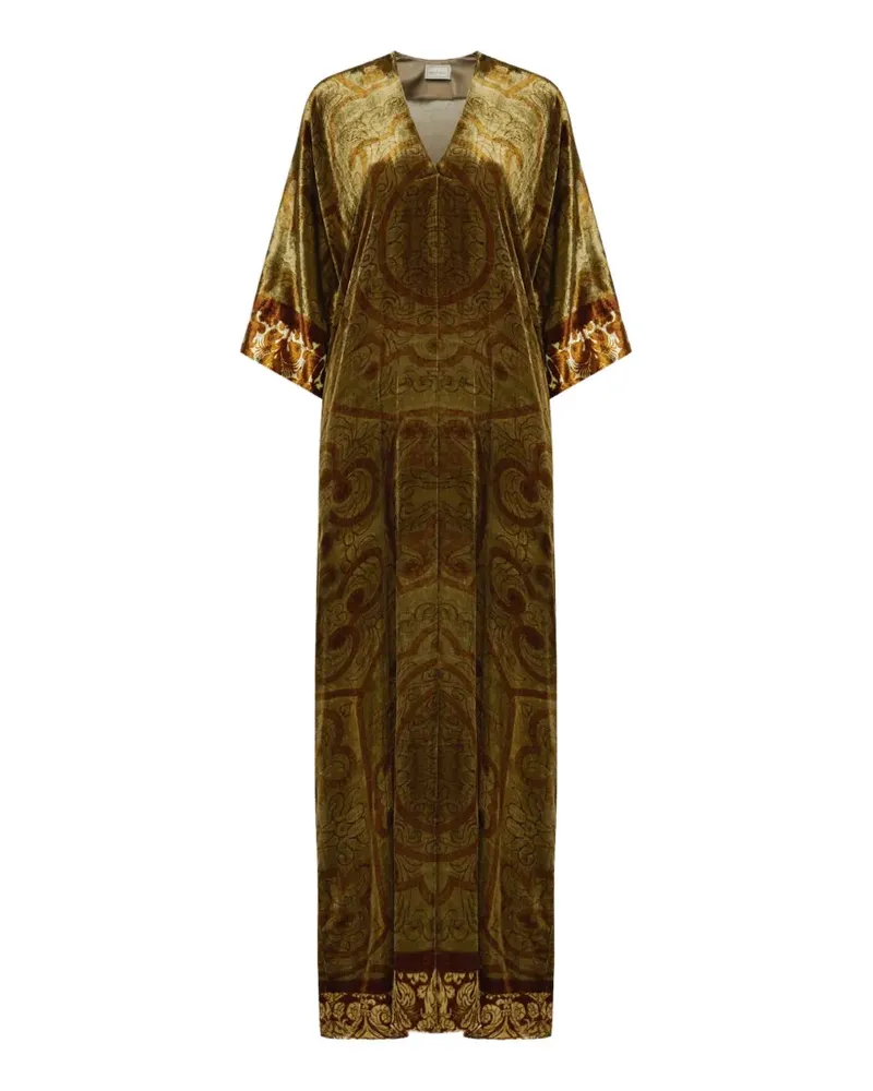 Pierre-Louis Mascia Kanada Maxikleid mit V-Ausschnitt - Grün Grün