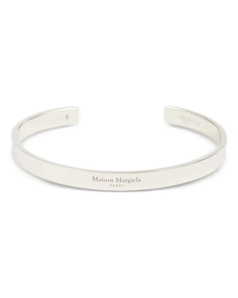 Maison Margiela logo-engraved bracelet - Silber Silber