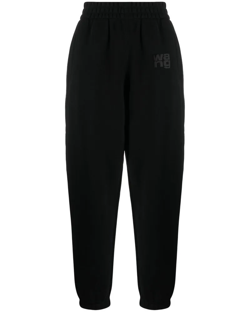 Alexander Wang Tapered-Jogginghose mit Logo-Print - Schwarz Schwarz