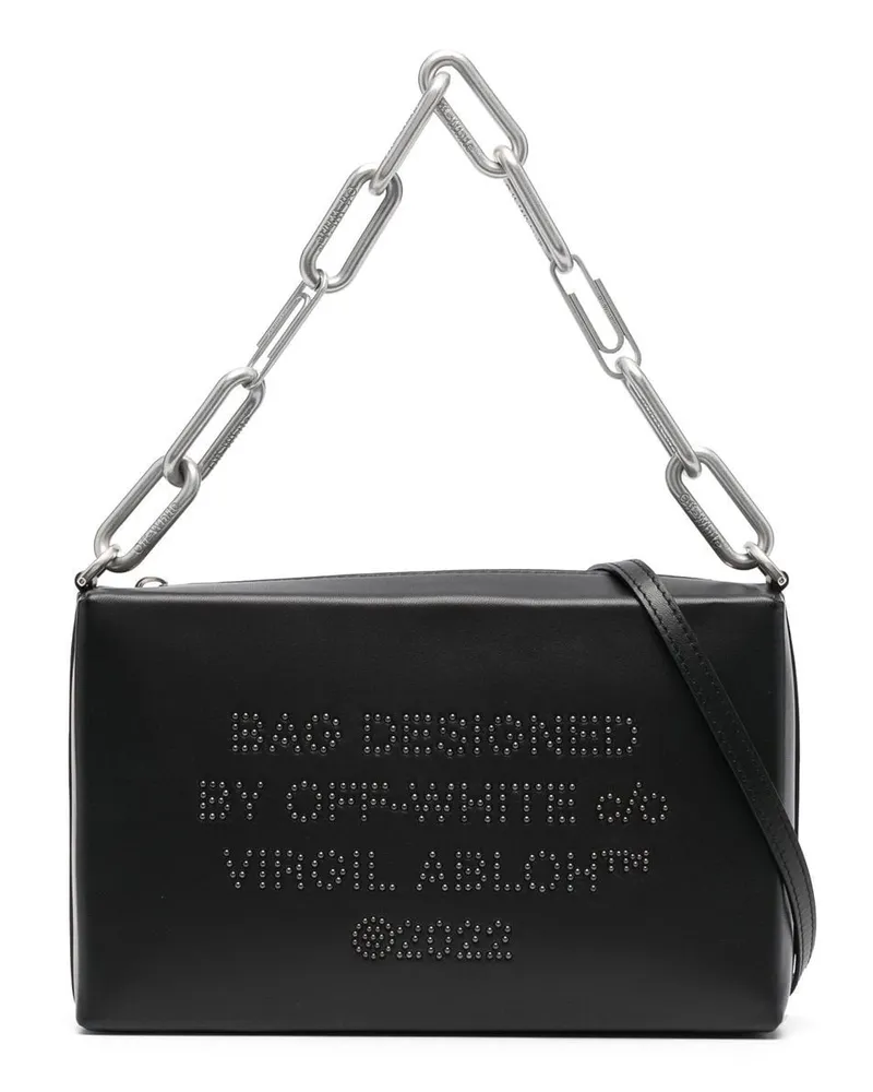 OFF-WHITE Schultertasche mit Kristallen - Schwarz Schwarz