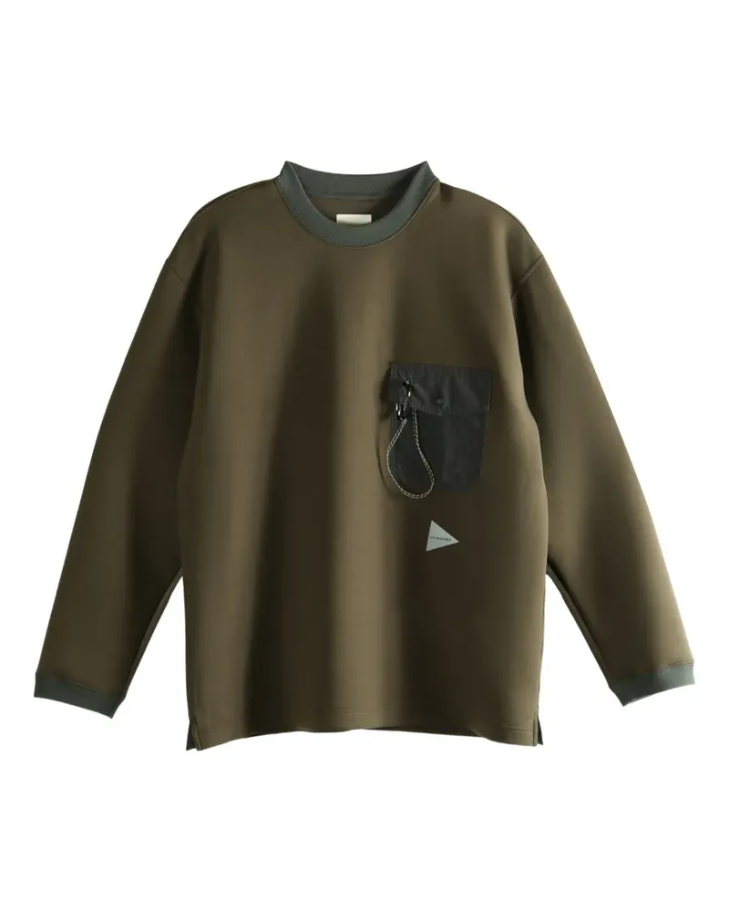 and wander chest-pocket crew-neck sweatshirt - Braun Braun
