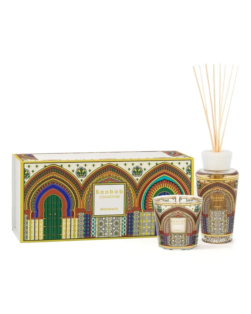 Baobab Collection Marrakech Geschenkset mit Kerze und Diffusor - Weiß Weiß