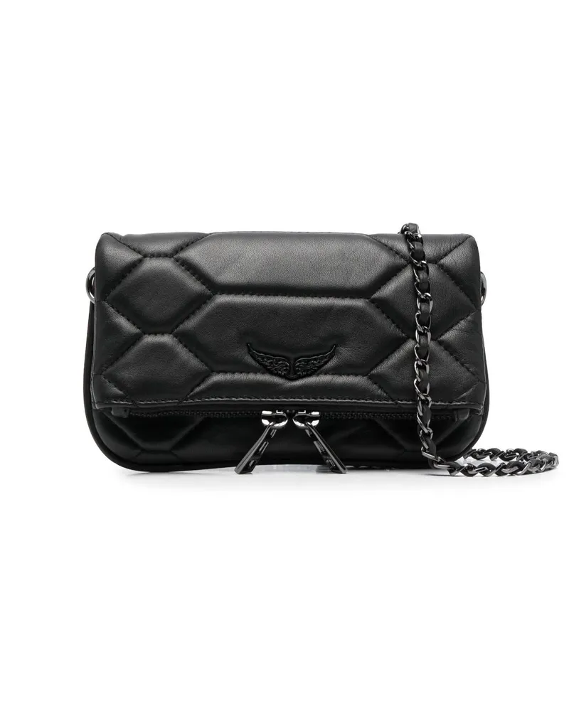 Zadig & Voltaire Rock Mat Scale Clutch Schwarz