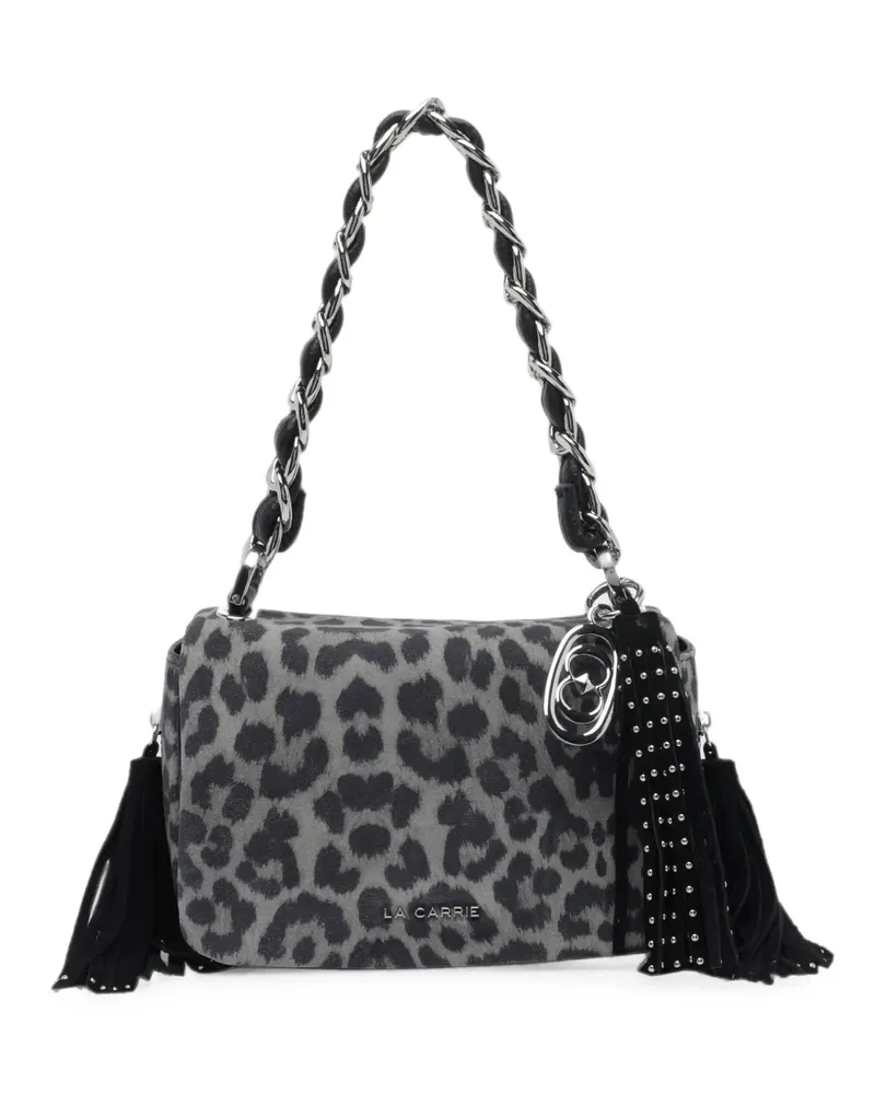 LA CARRIE Lio Schultertasche mit Leoparden-Print - Grau Grau