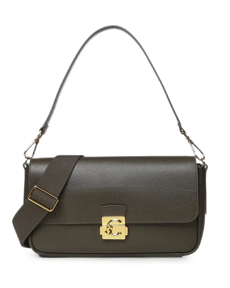 Coccinelle Schultertasche mit Logo - Grün Grün
