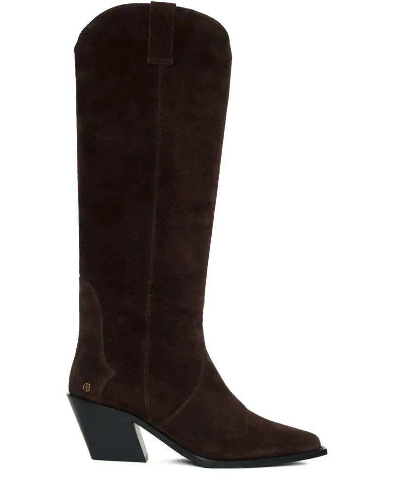 Anine Bing Kniehohe Tania Wildlederstiefel 70mm - Braun Braun