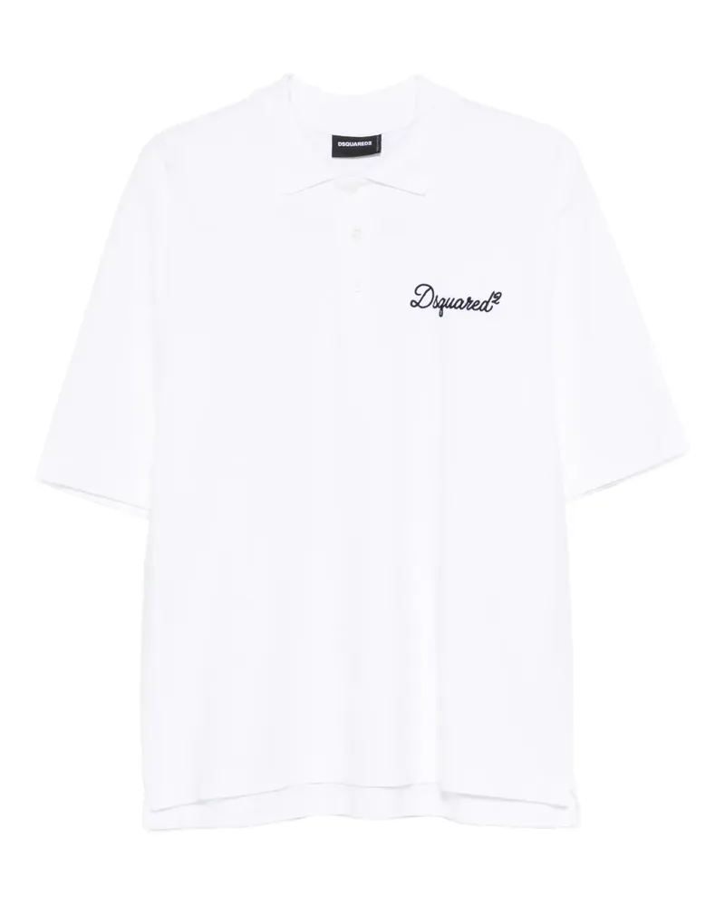 Dsquared2 embroidered polo shirt - Weiß Weiß