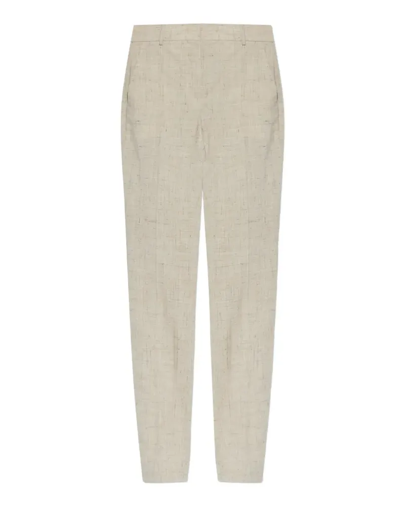 Moschino slub-texture tailored trousers - Nude Nude