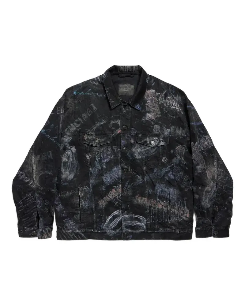 Balenciaga Jacke im Oversized-Look - Schwarz Schwarz