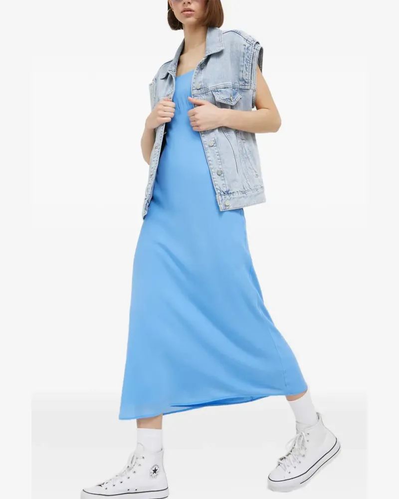 Abercrombie & Fitch gathered-sleeve maxi dress - Blau Blau